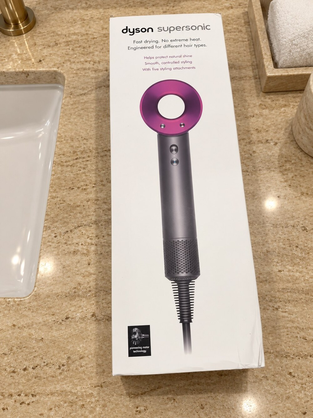 Dyson Supersonic Hair Dryer, Pink Trim, New with Box - Picture 1 of 10